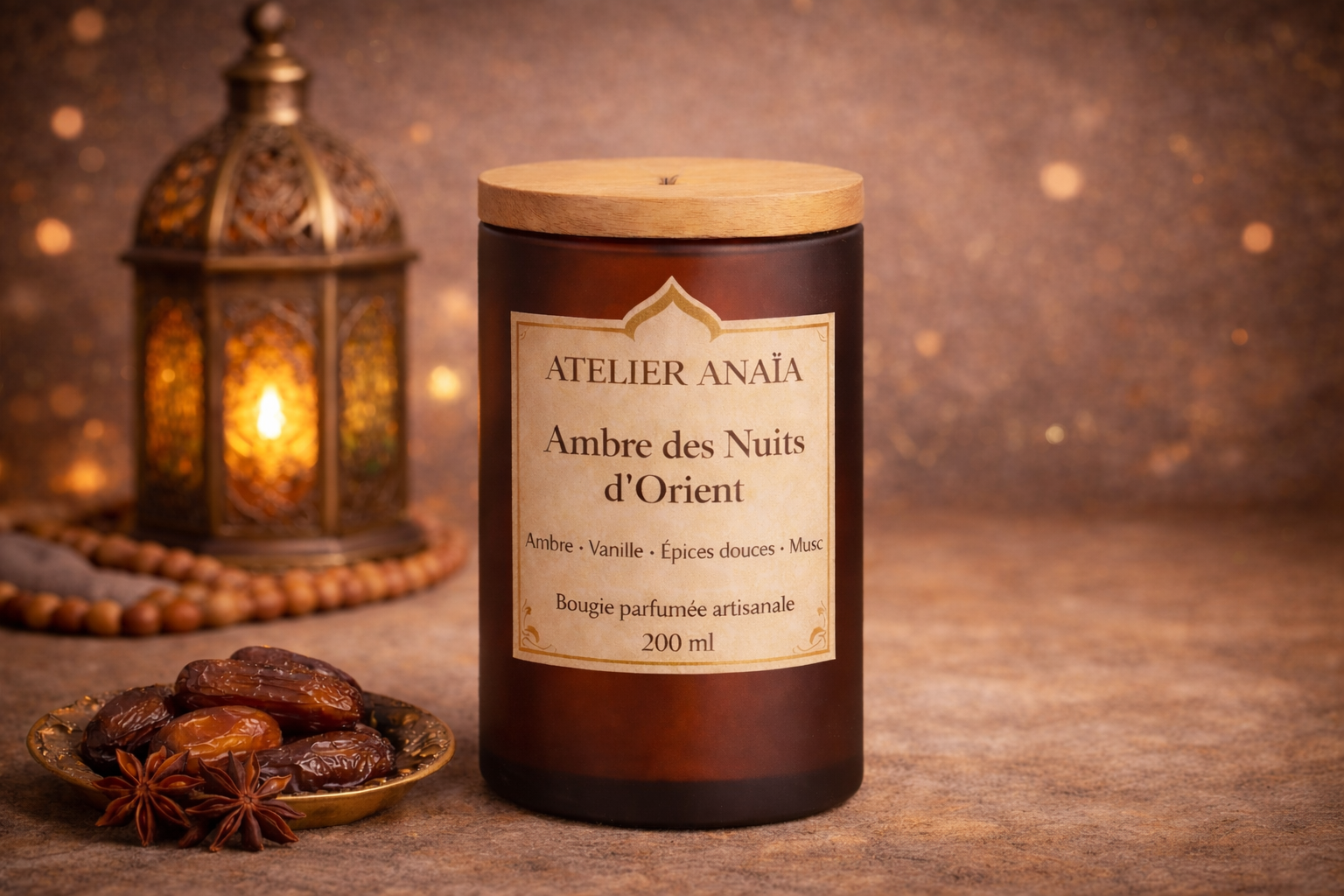 Bougie Ambre des nuits d’Orient
