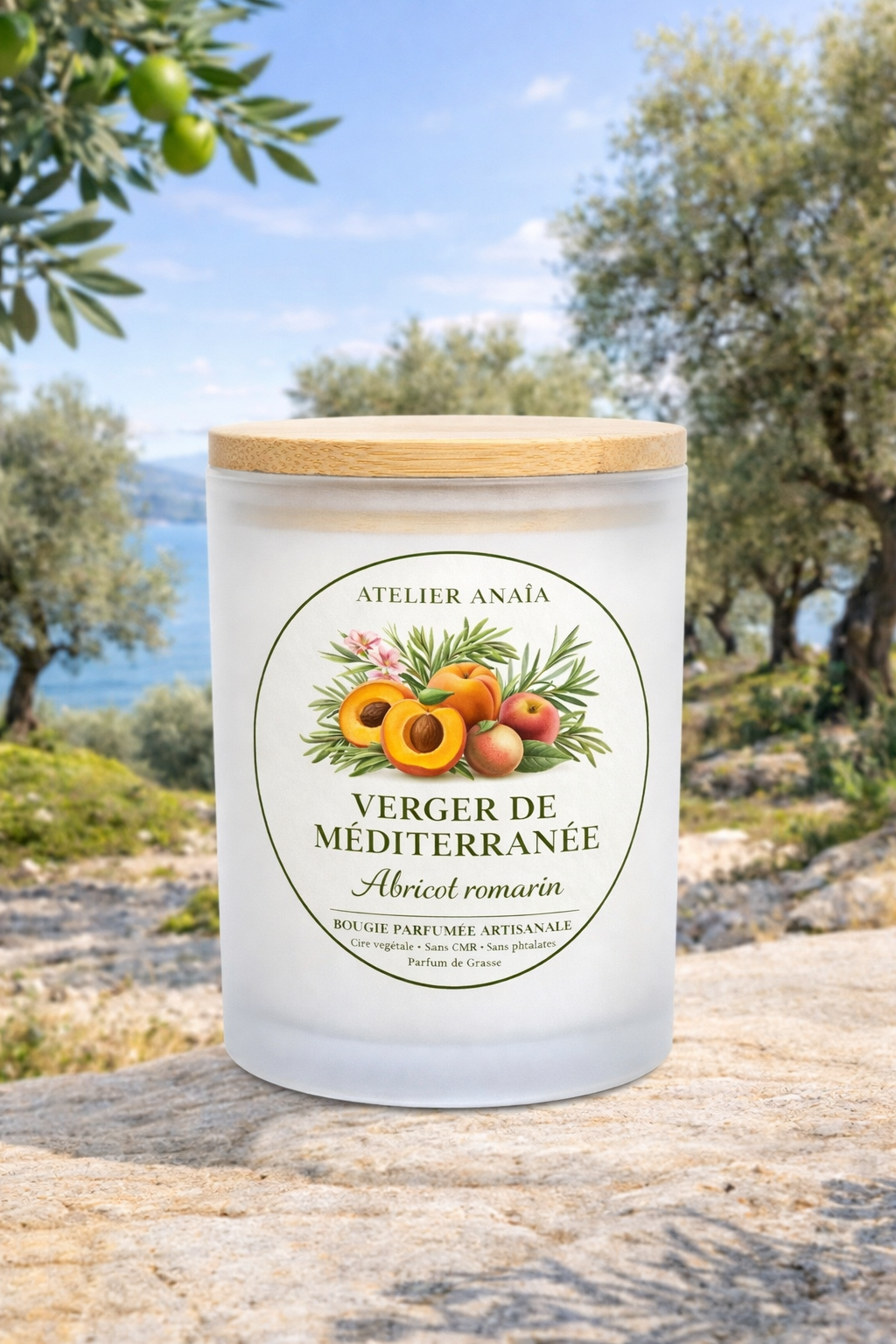 Bougie Abricot-Romarin