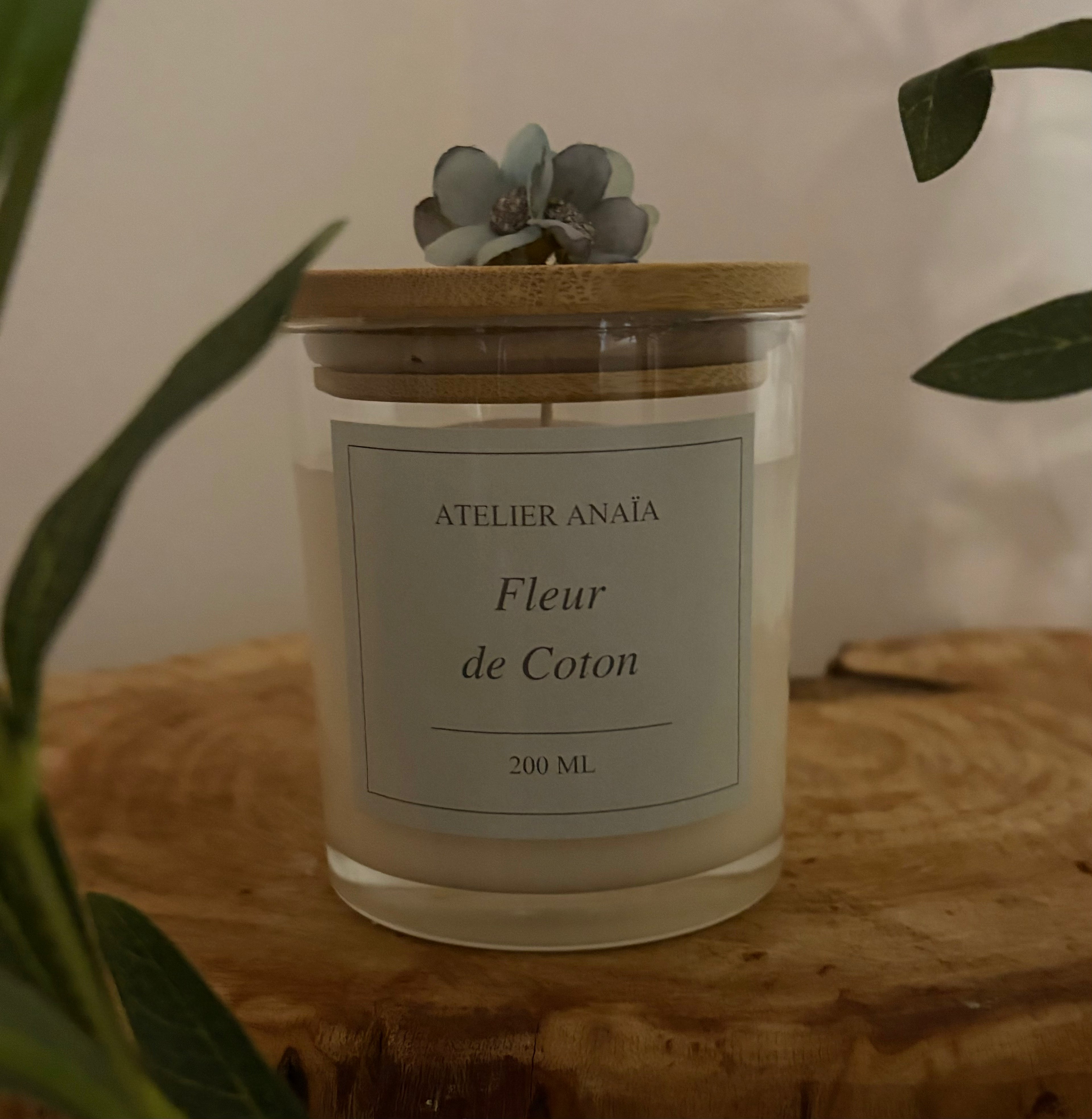 Bougie fleur de coton